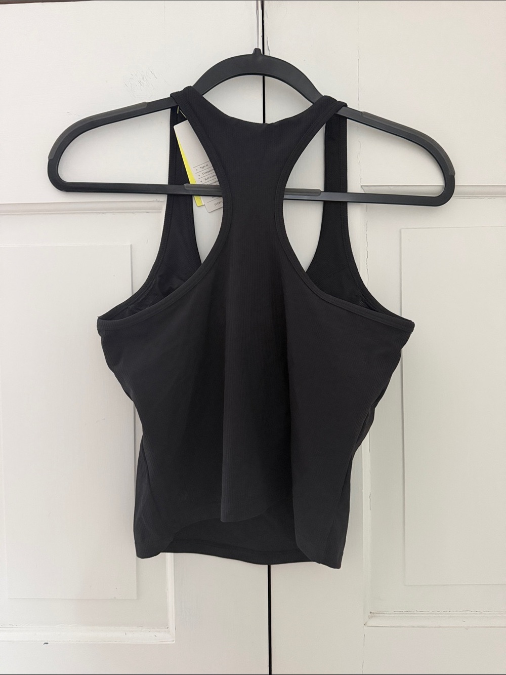 all in motion Black Racerback Tank - Ribbed Active Fit - Picture 3 of 3